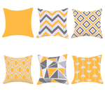 Load image into Gallery viewer, Yellow water-resistant outdoor cushion cover 45x45cm for home garden or patio decor

