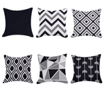 Load image into Gallery viewer, Black Water-resistant outdoor cushion cover 45x45cm for home garden or patio decor.
