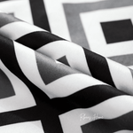Load image into Gallery viewer, Designer Dutch Velvet Geometric Cushion Cover 45x45 cm - Black
