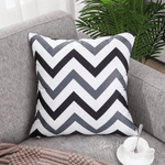 Load image into Gallery viewer, Designer Dutch Velvet Geometric Cushion Cover 45x45 cm - Black
