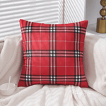 Load image into Gallery viewer, velvet tartan check cushion cover, 45cm x 45cm size
