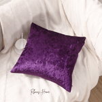 Load image into Gallery viewer, Elegant purple velvet cushion cover adding a touch of luxury to home decor
