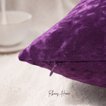 Load image into Gallery viewer, Plush purple velvet cushion cover for bedroom or living room decor
