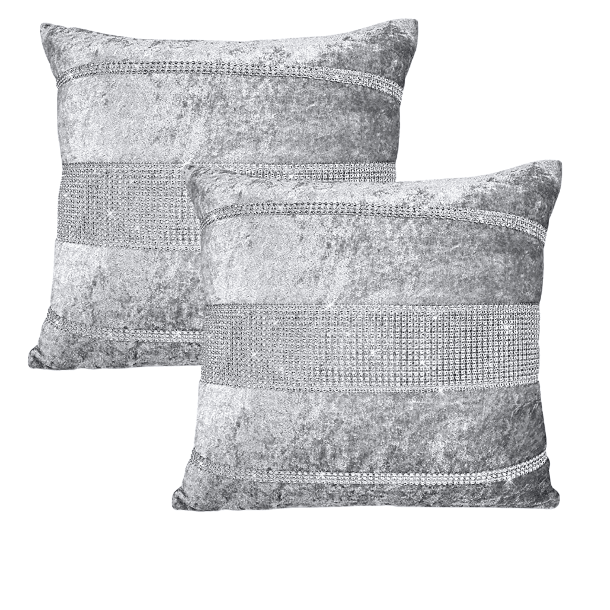 Silver top sparkle cushions