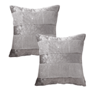 Load image into Gallery viewer, Diamante Sparkle/Bling Silver Grey Colour Crushed Ice Velvet Square Cushion Cover - Design 3 (Set of 2 pcs and 4 pcs)
