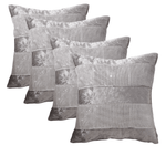 Load image into Gallery viewer, Diamante Sparkle/Bling Silver Grey Colour Crushed Ice Velvet Square Cushion Cover - Design 3 (Set of 2 pcs and 4 pcs)
