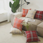 Load and play video in Gallery viewer, Tartan Check Cushion Cover Home Sofa 45x45 CM (18"x18")
